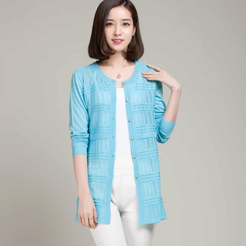 爱兰斯绒 针织衫女2014新款 <em>中长款女款</em>针织衫