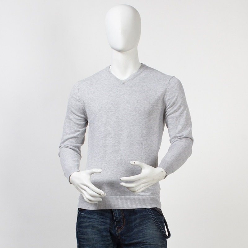 瑞克威利秋冬<em>男士</em>针织衫 v领套头<em>修身毛衣</em>男 韩
