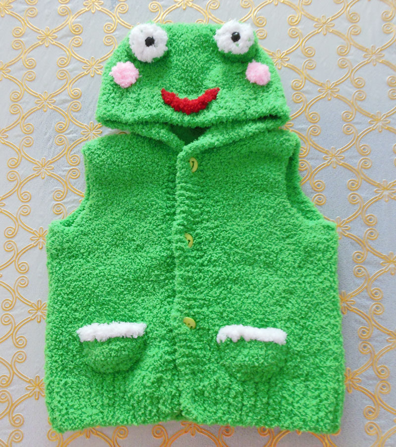 定制手工编织<em>儿童</em>加厚<em>珊瑚绒</em>KT猫毛衣阿狸马