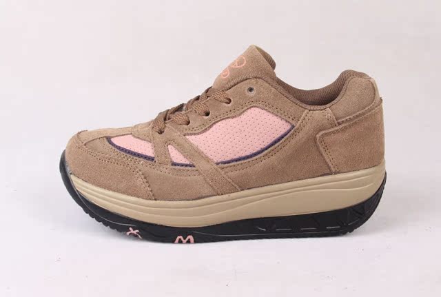 热卖秋冬天美意莲正品真皮摇摇鞋减肥鞋女厚底