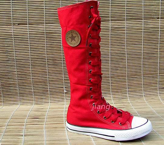 knee high canvas boots