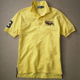 卖一送一 美国专柜Polo（保罗）三彩马短袖男T恤//170元  黄色