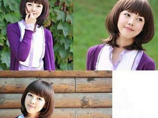 秒变短发 学韩MM戴假发<em>40岁女人</em>的<em>发型</em>装嫩_